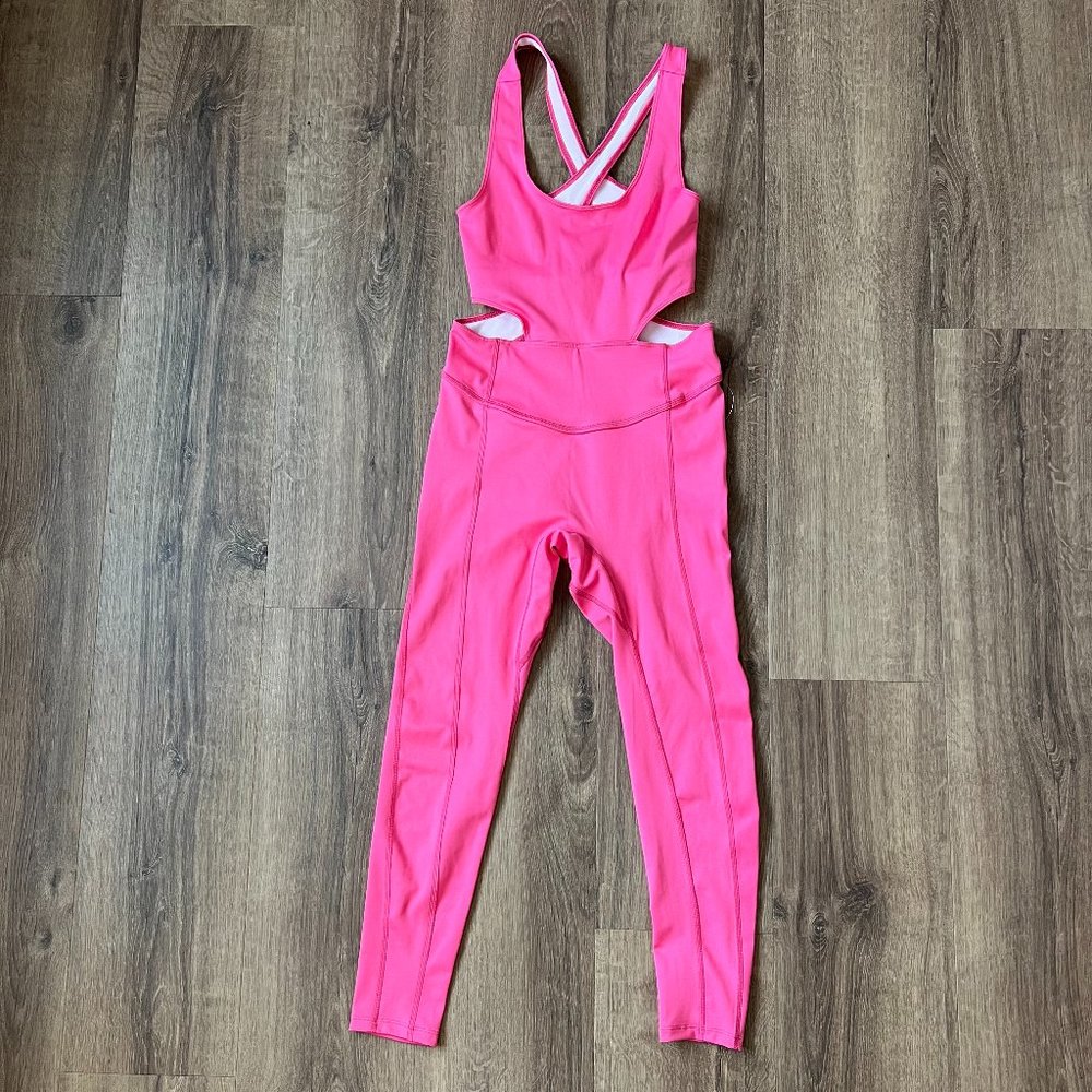 NEW Free People Movement Back it Up Jumpsuit Pink - Picture 5 of 15